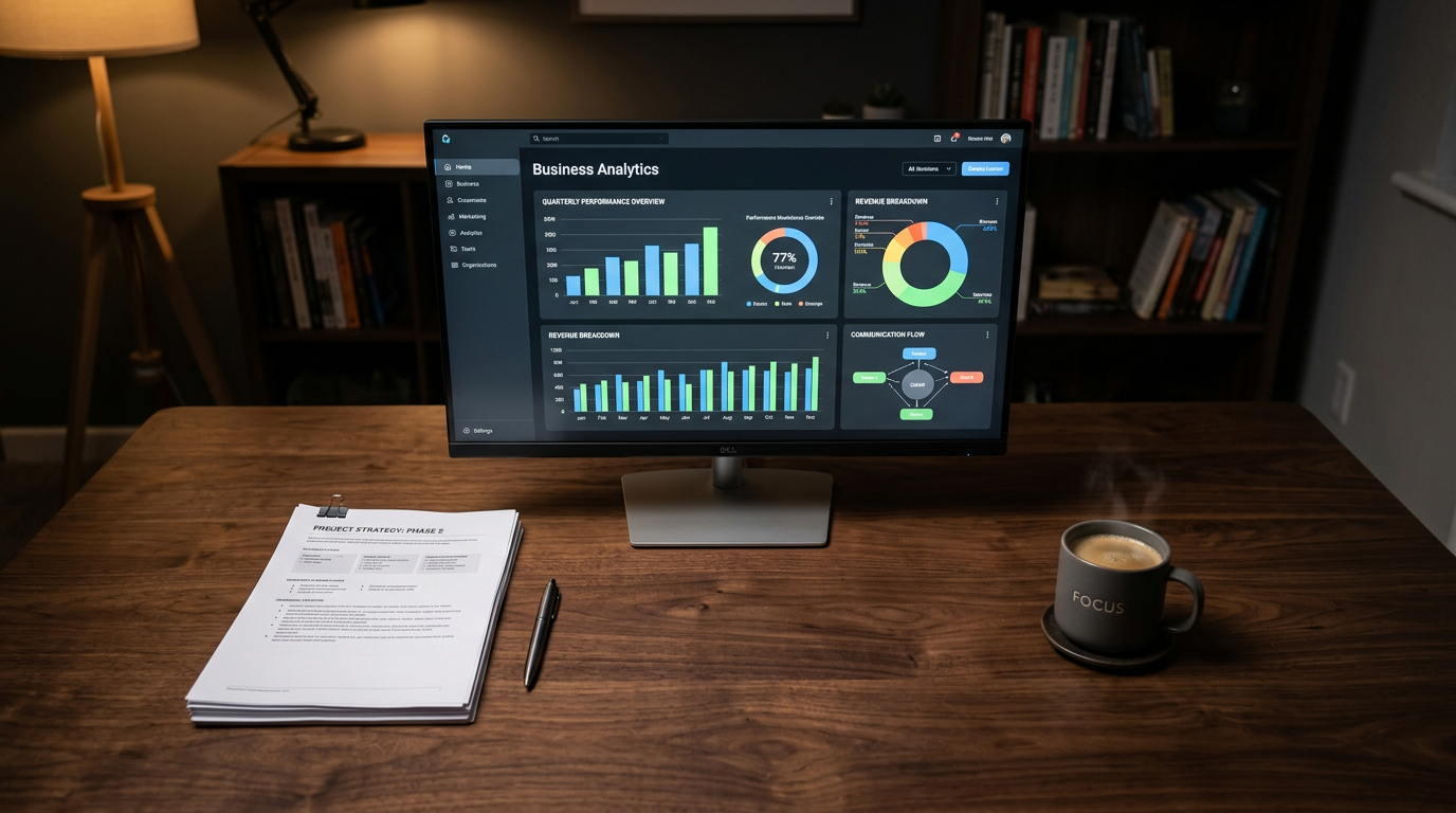 Postazione con monitor e analisi dei dati
